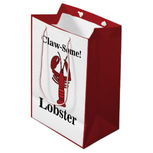 Red Maine Lobster Seafood Summer Beach Medium Gift Bag
