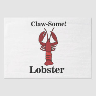 Red Maine Lobster Seafood Summer Coastal Tissue Paper