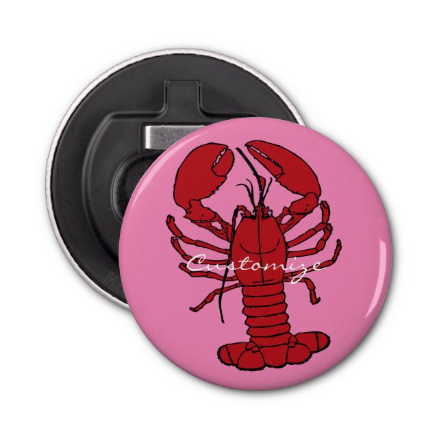 Red Maine Lobster Thunder_Cove Bottle Opener (Front)