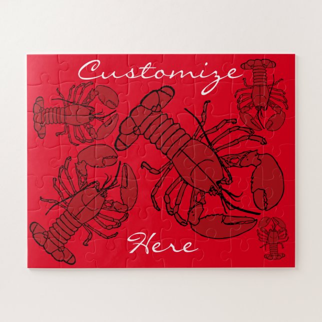 Red Maine Lobster Thunder_Cove Jigsaw Puzzle (Horizontal)