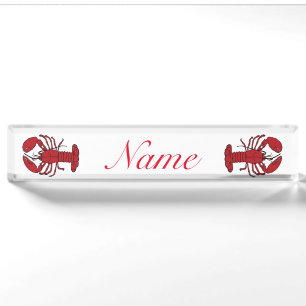 Red Maine Lobster Thunder_Cove Nameplate
