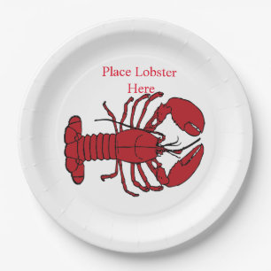 Red Maine Lobster Thunder_Cove   Paper Plate