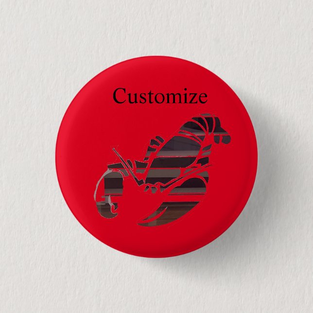 Red Maine Lobsters Thunder_Cove 1 Inch Round Button (Front)