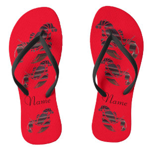 Red Maine Lobsters Thunder_Cove Flip Flops