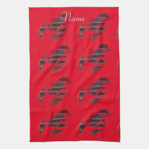 Red Maine Lobsters Thunder_Cove  Kitchen Towel