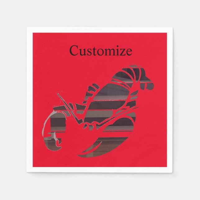 Red Maine Lobsters Thunder_Cove  Napkin (Front)