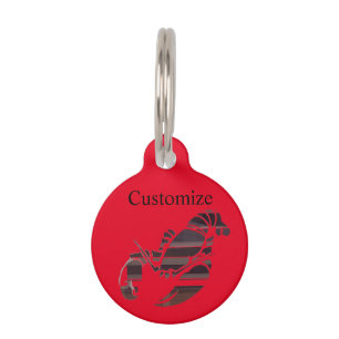 Red Maine Lobsters Thunder_Cove  Pet Tag
