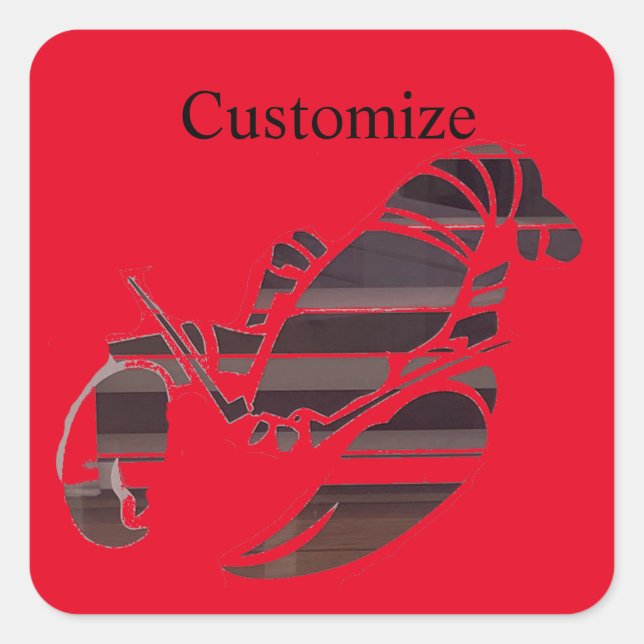 Red Maine Lobsters Thunder_Cove Square Sticker (Front)
