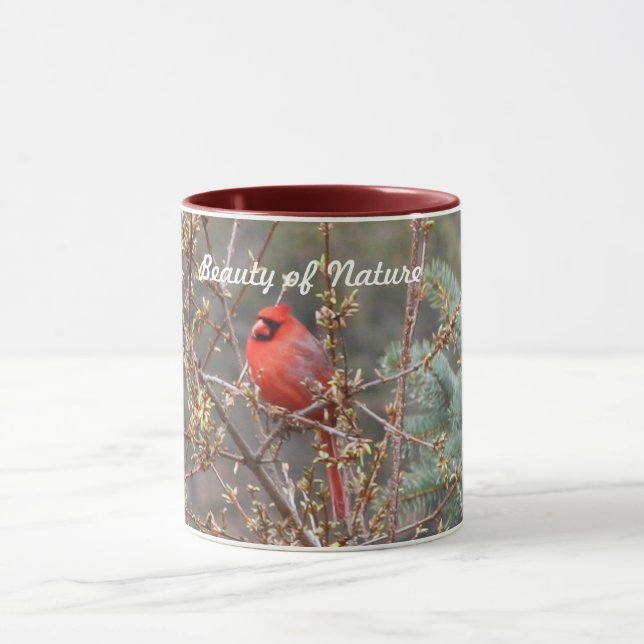 Red Male Cardinal Mug (Center)