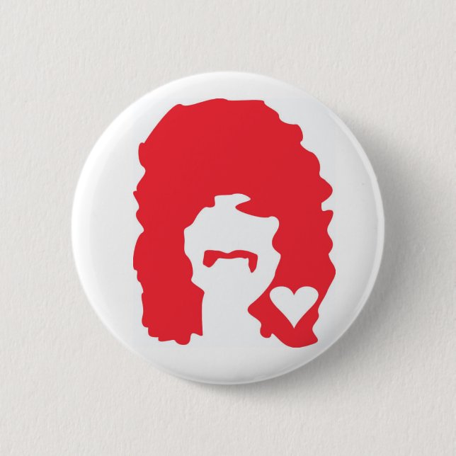 Red Man Love 2 Inch Round Button (Front)