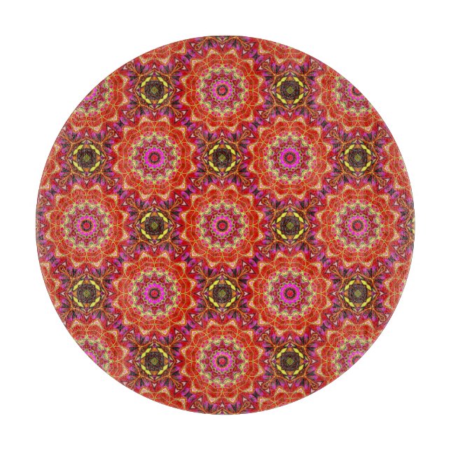 Red MANDALA Cutting Board (Front)