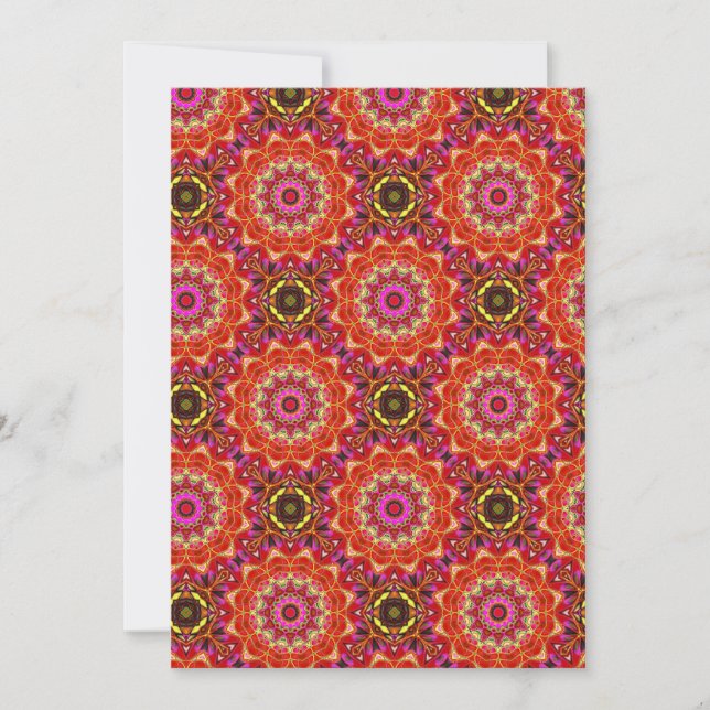 Red MANDALA  Invitation (Front)