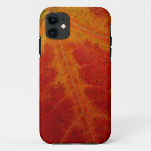 Red Maple Leaf Abstract Autumn Nature Photography iPhone 11 Case