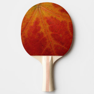 Red Maple Leaf Abstract Autumn Nature Photography Ping Pong Paddle