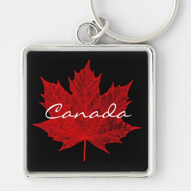Red Maple Leaf- Canada Keychain (Front)