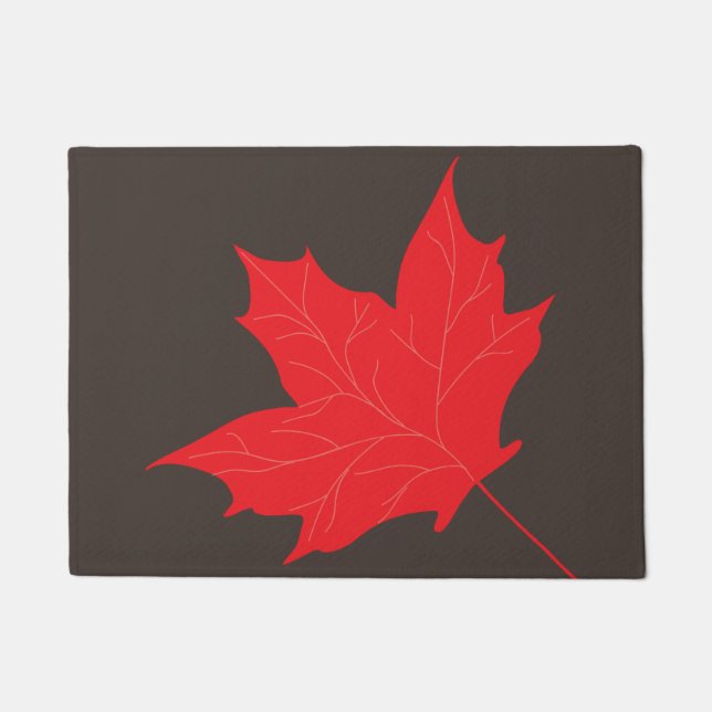 Red maple leaf doormat (Front)