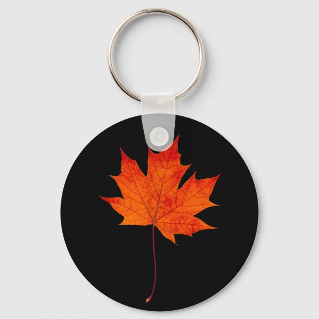 Red maple leaf keychain (Front)