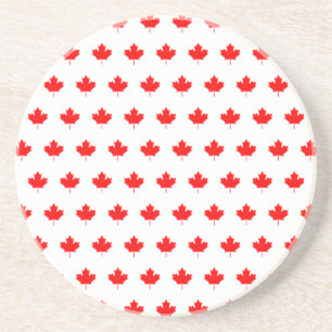 Red Maple Leaf Pattern Coaster