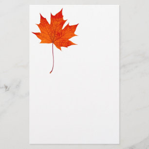 Red maple leaf stationery