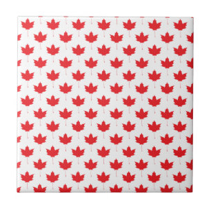 Red maple leaf tile