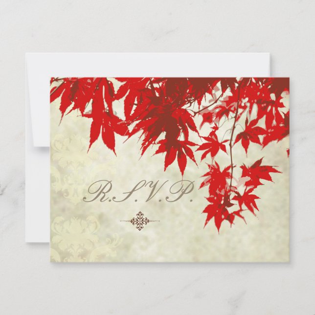 Red Maple RSVPs require 5x7 wedding invitations (Front)