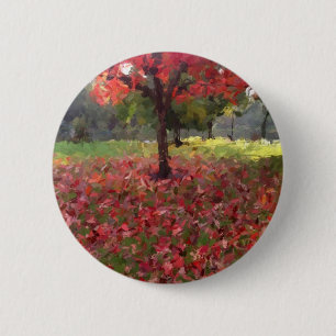 Red Maple Tree 2 Inch Round Button