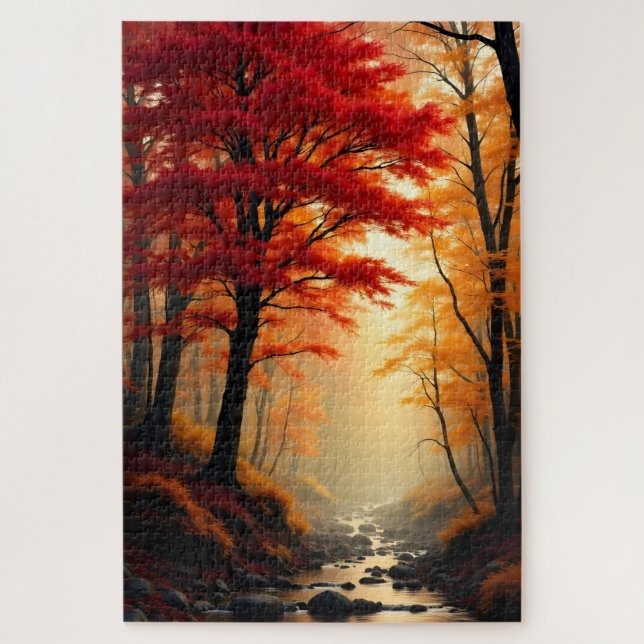 Red Maple Tree Jigsaw Puzzle (Vertical)