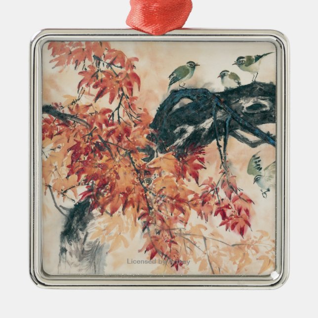 Red Maples Metal Ornament (Front)