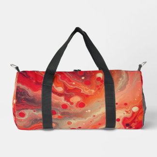 Red Marble Duffle Bag