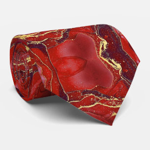 Red Marble  Neck Tie