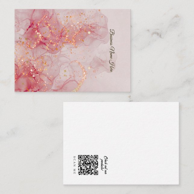 Red Marble Store Earring Display Card (Front/Back)