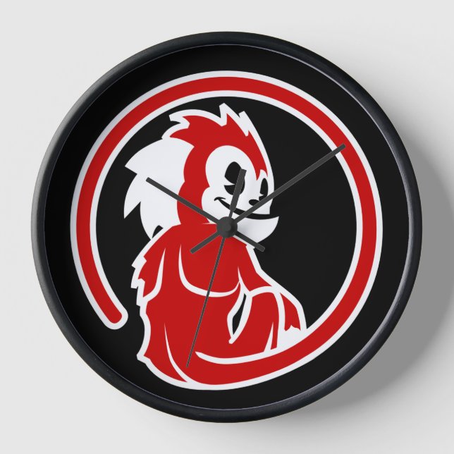 Red Marmoset Logo Clock (Front)