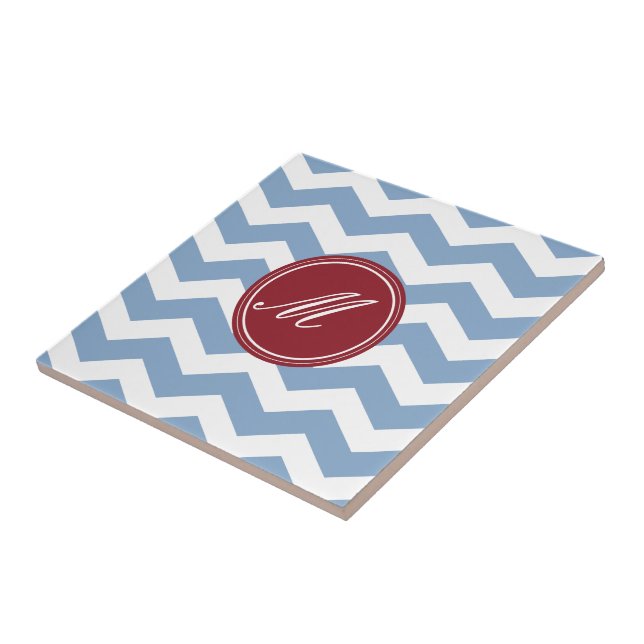 Red & Maroon Chevron avec carreaux Monogram (Côté)