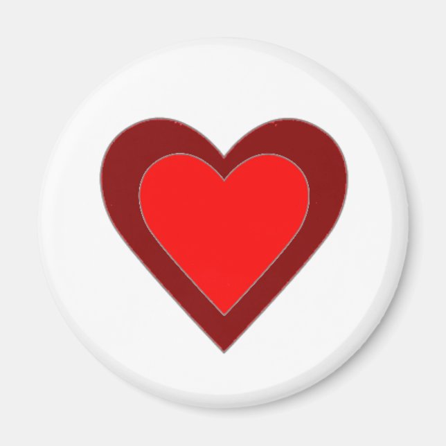 Red Maroon Hearts Valentine’s Day Magnet (Front)