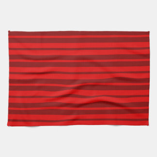 Red Maroon Stylish Stripes Pattern Design Kitchen Towel