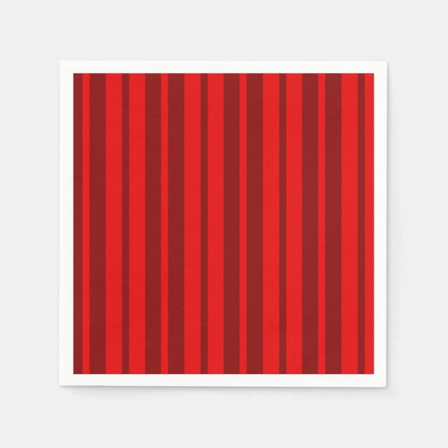 Red Maroon Stylish Stripes Pattern Design  Napkin (Front)