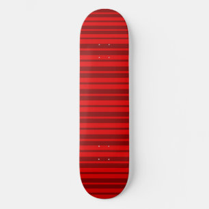 Red Maroon Stylish Stripes Pattern Design  Skateboard
