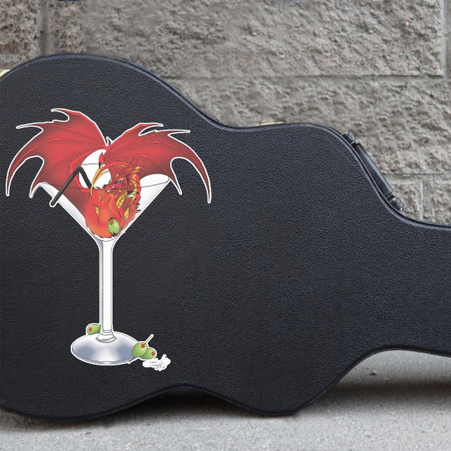 Red Martini Dragon Cocktail Fantasy Illustration (Creator Uploaded)