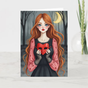 Red Mask Maidens Halloween Card