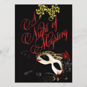 Red Masquerade Ball Invitation