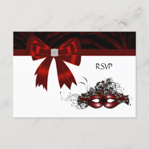 Red Masquerade Party RSVP