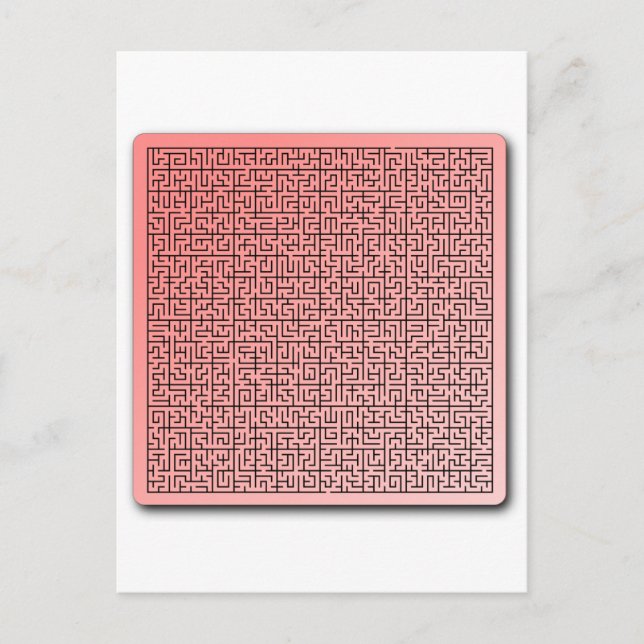 Red Maze Postcard (Front)