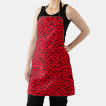 Red Meander Pattern | Modern Maze