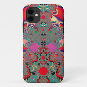 Red Meditation Fractal Abstract Art iPhone 11 Case