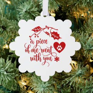 Red Memorial Christmas Ornament Card