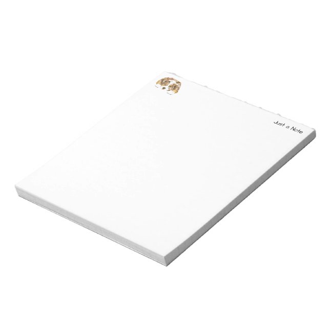 Red Merle Australian Shepherd Puppy Notepad (Rotated)