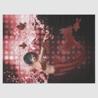 Red Mermaid Tissue Paper