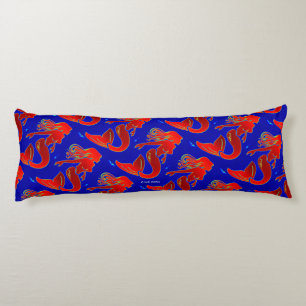 red mermaids partying Thunder_Cove Body Pillow