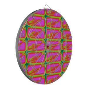 red mermaids swimming pink dartboard