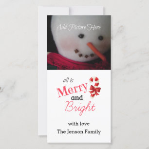 Red Merry and Bright Photo Card